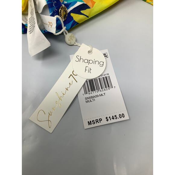 Sunshine 79 Women's 12 Yellow Floral Summertime Vibes One Piece Swimsuit G11-5 - Picture 7 of 8